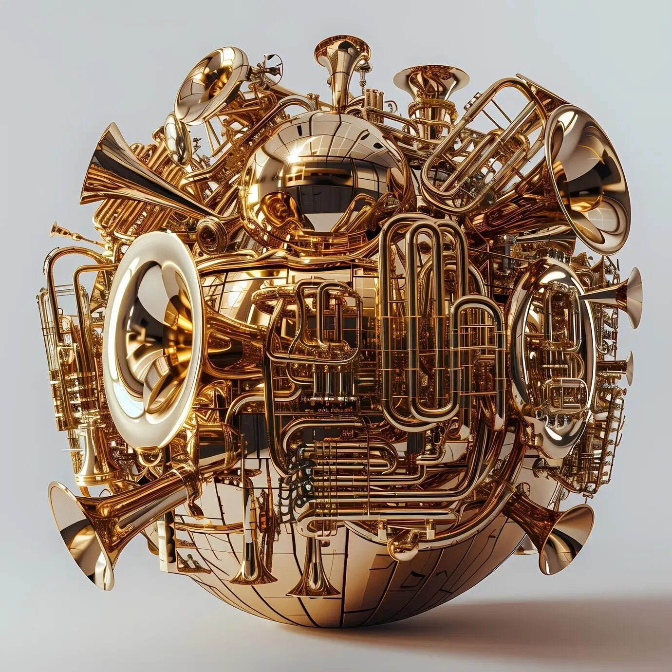 Realistischer 3D-Globus mit musikalischen Elementen